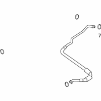 OEM 2014 BMW M6 Gran Coupe Engine Oil Cooler Pipe, Flow - 17-22-2-284-261