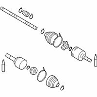 OEM 2013 Nissan Cube Shaft Assembly-Front Drive RH - 39100-ED805