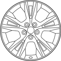 OEM 2019 Toyota Highlander Wheel, Alloy - 42611-0E440