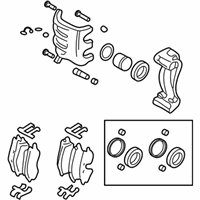 OEM 2002 Hyundai Santa Fe Disc Brake Assembly-Rear, LH - 58300-26060