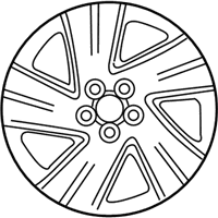 OEM 2004 Pontiac Vibe Wheel Rim, 17X7 *Silver-Flat - 88970110