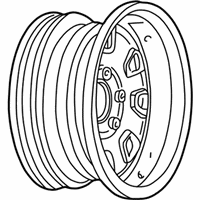 OEM GMC C2500 Wheel Rim Assembly-15 X 6.5 *Brown - 9591732