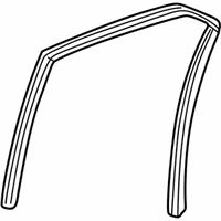 OEM 2002 Honda Accord Channel, Left Rear Door Run - 72775-S84-A01