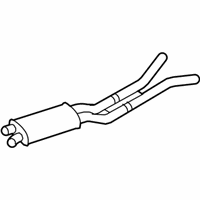 OEM 2010 BMW X6 Centre Muffler - 18-30-7-576-341