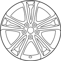 OEM 2013 Hyundai Genesis Coupe 19 Inch Wheel Deep Scratches - 52910-2M330