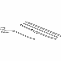 OEM Acura Arm & Blade, Rear Windshield Wiper - 76740-S3V-A04