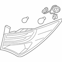 OEM 2015 Hyundai Santa Fe Sport Lamp Assembly-Rear Combination Outside, LH - 92401-4Z000