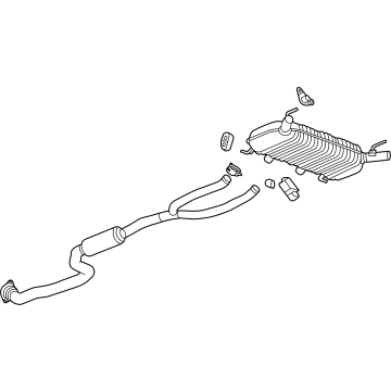 OEM Cadillac CT4 Muffler & Pipe - 84800684