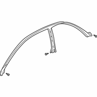 OEM 1996 Acura Integra Weatherstrip, Passenger Side Door (Upper) - 72381-ST8-000
