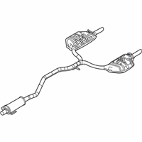 OEM 2009 Ford Fusion Muffler & Pipe - 7E5Z-5230-CA