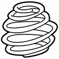 OEM 2003 BMW 540i Front Coil Spring - 31-33-1-093-867