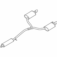 OEM 2019 Ford Police Interceptor Sedan Muffler & Pipe - DG1Z-5230-D