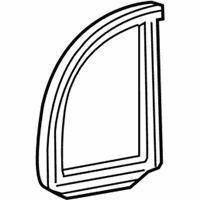 OEM 2006 Honda Civic Seal, L. RR. Door Quarter - 73491-SNE-A01