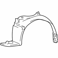 OEM 2004 Hyundai XG350 Front Wheel Guard Assembly, Left - 86811-39500