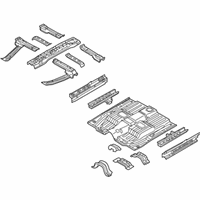 OEM 2017 Kia Soul EV Panel Assembly-Floor, Center - 65100E4000