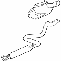 OEM 2010 Chevrolet Cobalt Exhaust Muffler Assembly (W/ Resonator, Exhaust & Tail Pipe - 20766954