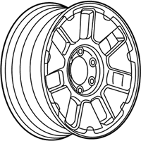 OEM 2008 Hummer H3 Wheel, Alloy - 9598475