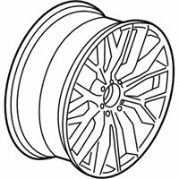 OEM 2016 BMW 328i GT xDrive Disc Wheel, Light Alloy, Matt Black - 36-11-6-865-157