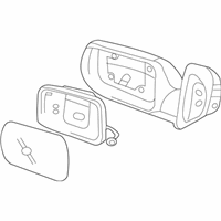 OEM Hyundai Entourage Mirror Assembly-Outside Rear View, LH - 87610-4J111