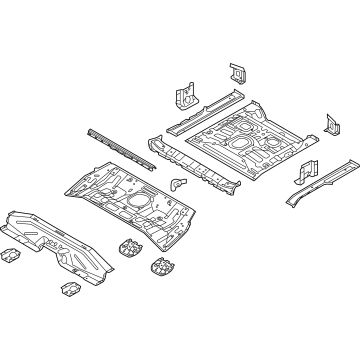 OEM Hyundai Ioniq Panel Assembly-Rear Floor - 65510-G7500