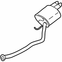 OEM 2005 BMW X5 Rear Muffler Right - 18-10-7-525-112