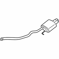 OEM 2005 BMW X5 Rear Muffler Left - 18-10-7-529-285