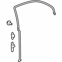 OEM 2005 Acura RL Sub-Seal, Right Rear Door (Upper) - 72825-SJA-A01