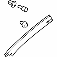 OEM 2011 Honda Accord Crosstour Garnish Assy., R. FR. Pillar *YR412L* (BRIGHT IVORY) - 84101-TP6-A01ZB