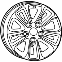 OEM 2013 Ram 1500 Aluminum Wheel - 1UB16SZ0AA
