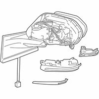 OEM 2022 Toyota Prius AWD-e Mirror Assembly - 87910-47650