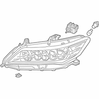 OEM 2019 Acura RLX Headlight Assembly, Passenger Side - 33100-TY2-A52