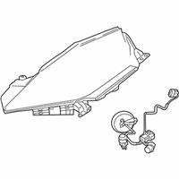 OEM 2011 Nissan Leaf Headlamp Housing Assembly, Passenger Side - 26025-3NA0A