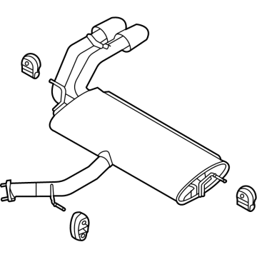 OEM 2022 Hyundai Elantra Muffler Assembly-Rear - 28710-AA900