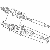 OEM 2000 Ford Focus Shaft & Joint Assembly - YS4Z-3B437-AB