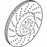 OEM 2020 BMW M8 Brake Disc Ventilated, Perforated, Right - 34-11-7-991-102