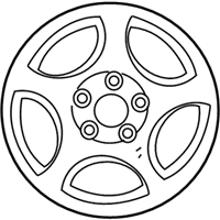 OEM 2000 Ford Mustang Wheel, Alloy - YR3Z1007AA