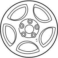 OEM 2004 Ford Mustang Wheel, Alloy - 4R3Z-1007-AA