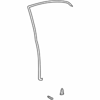 OEM 2000 Lexus GS400 Weatherstrip, Rear Door, LH - 67872-30242