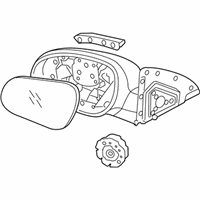 OEM 2012 Hyundai Elantra Mirror Assembly-Outside Rear View, RH - 87620-2L430
