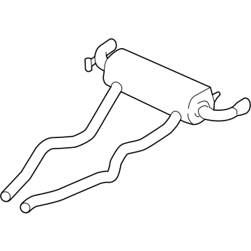 OEM 2022 BMW M340i xDrive REAR MUFFLER WITH EXHAUST FL - 18-30-7-933-845