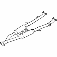 OEM 2016 Nissan 370Z Exhaust, Sub Muffler Assembly - 20300-1EA0A