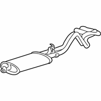 OEM Chevrolet C2500 Exhaust Muffler Assembly (W/ Exhaust Pipe & Single Tailpipe) - 15739171