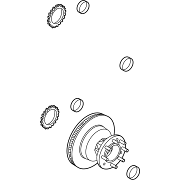 OEM 2010 Ford E-150 Hub & Rotor - BC2Z-1102-B