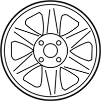 OEM 2008 Hyundai Accent Aluminium Wheel Assembly - 52910-1E605