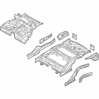 OEM Hyundai Panel Complete-Rear Floor - 65500-2M010