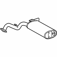 OEM 2010 Pontiac Vibe Exhaust Muffler (W/Exhaust Pipe & Tail Pipe) - 88975829