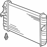 OEM 2000 Cadillac DeVille Radiator Assembly - 52487015