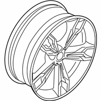 OEM BMW Disc Wheel Light Alloy Titanium Matt - 36-11-7-855-087