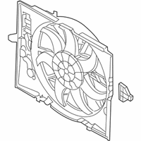 OEM 2010 BMW 550i Engine Cooling Fan Assembly - 17-42-7-534-911