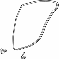 OEM 2015 Lexus LS460 Weatherstrip, Rear Door, RH - 67871-50060